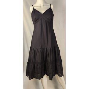 Gap Dress Black Eyelet Y2K/Whimsygoth/Indie/Dark Cottagecore/Classic  Dress  6